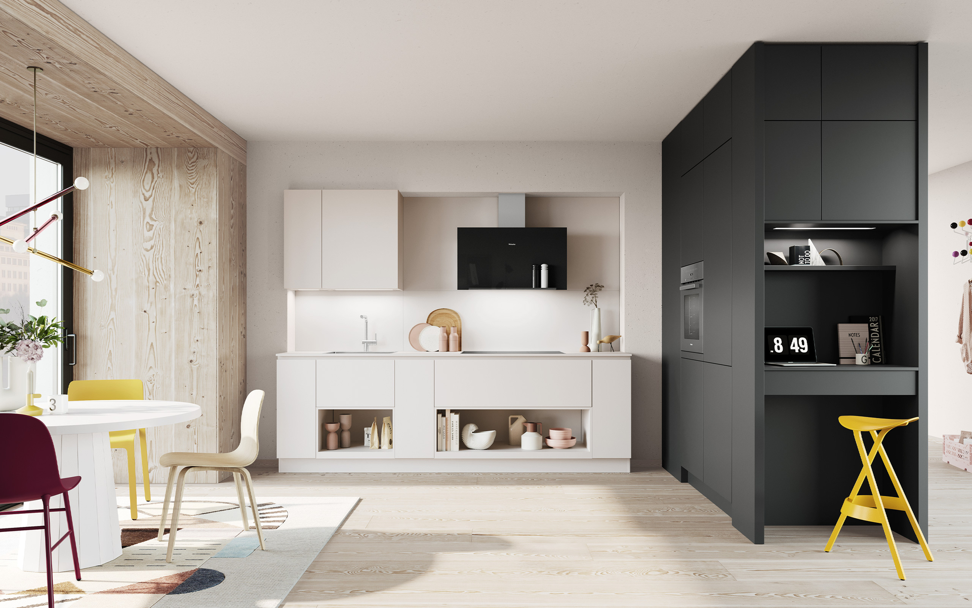 Häcker concept130 PERFECT Soft moderne Küche in mattem Graphit