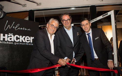Grand opening of the showroom in Miami (from left to right): Claudio Riedi (GABC), Markus Sander and Andreas Gommeringer