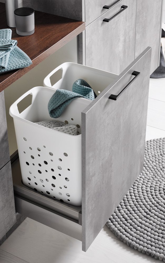 Häcker base cabinet laundry basket