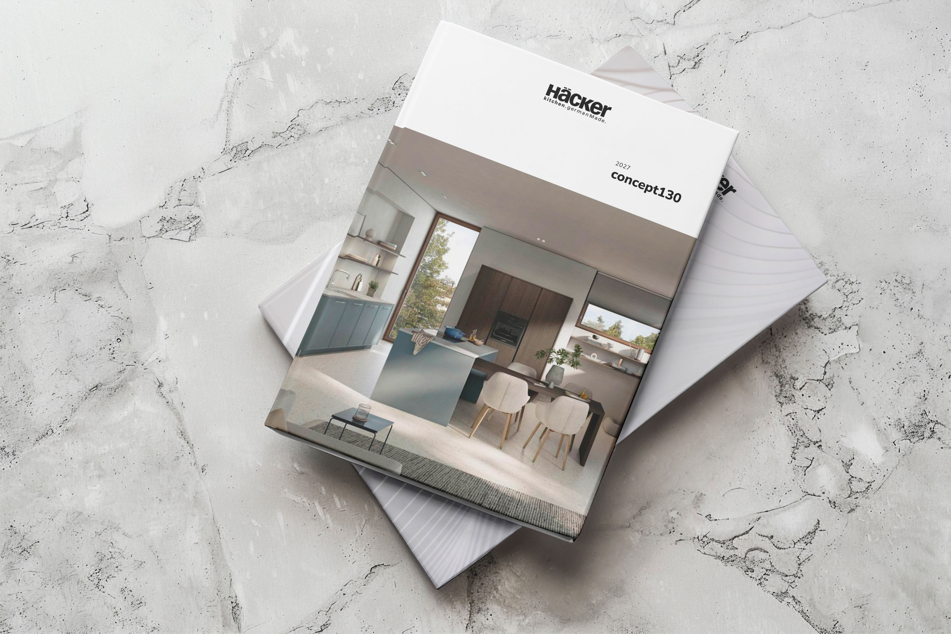 Magazine brochure open