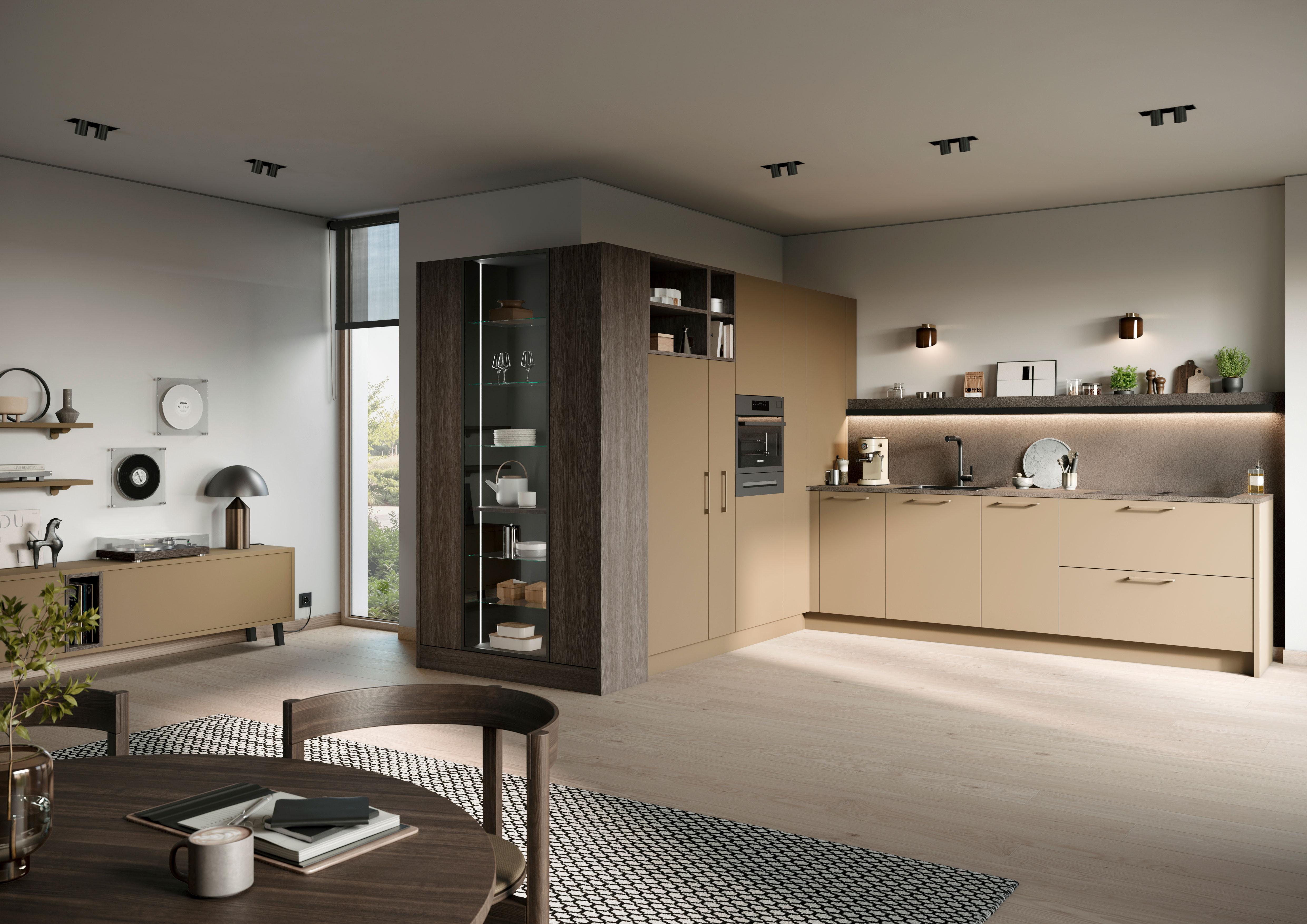 Overall view of a concept130 Top Soft Caramel by Häcker
